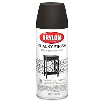 Open in modal - Krylon Chalky Finish Spray Paint - Black Peppercorn