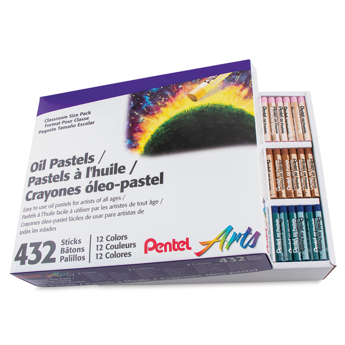 Pentel Oil Pastel Set - Assorted Colors, Set of 16