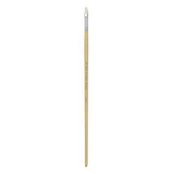 Open in modal - Blick Academic Bristle Brushes - Long handled Filbert Brush shown upright
