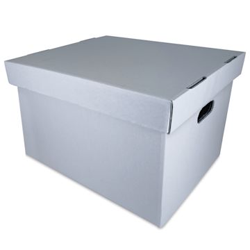 Open in modal - Lineco Archival Record Storage Box - Blue Gray, 12" x 15" x 10"