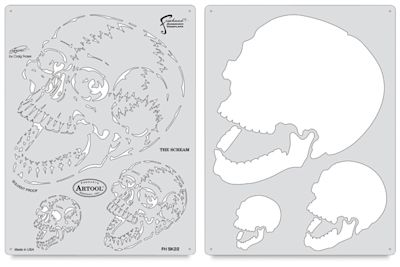 Iwata Artool Freehand Template - Horror of Skull Master The Scream | BLICK Art Materials