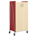 Safco Whiffle Typical 15 Double Storage Cart - Red, 60" H