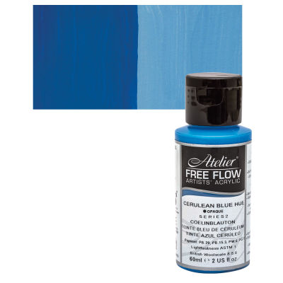 Chroma Atelier Free Flow Acrylic - Cerulean Blue Hue, 2oz bottle