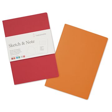 Open in modal - Hahnemühle Sketch and Note Booklets - Red and Orange, 8.3" x 11.7", Pkg of 2
