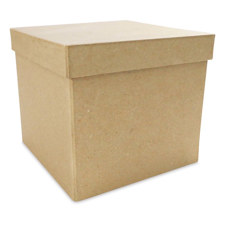 DecoPatch Paper Mache Box Square, 6" x 6" x 5" BLICK Art Materials
