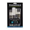 VersaChalk Liquid Chalk Markers - Set of 5, White, Assorted Sizes