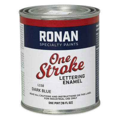 Ronan One Stroke Lettering Enamel - Dark Blue, Pint (Front)
