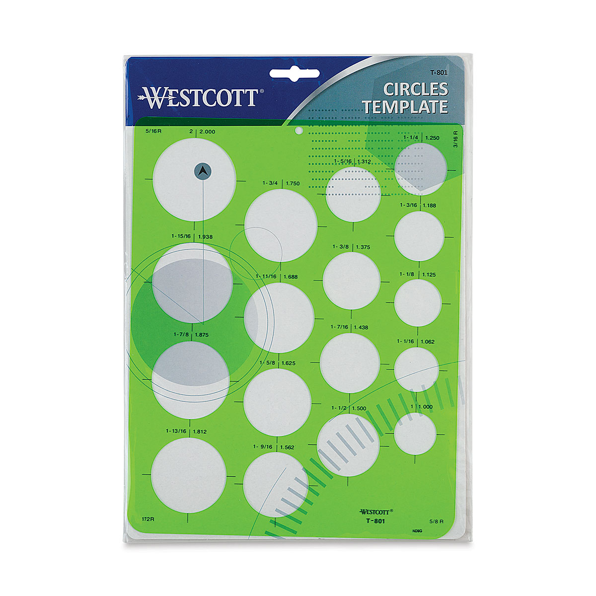 CIRCLES TEMPLATE From 1/16" to 2 1/4" C-Thru Circle Stencil Plastic 