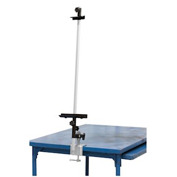 Open in modal - Richeson Italian Steel Clamp-On Table Easel - Clamped to table with mast extended