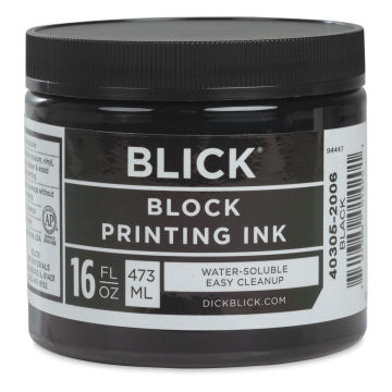 Blick Water-Soluble Block Printing Ink - Black, 16 oz