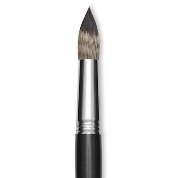Open in modal - Escoda Vintage Synthetic Brush - Round Pointed, Long  Handle, Size 22, close-up