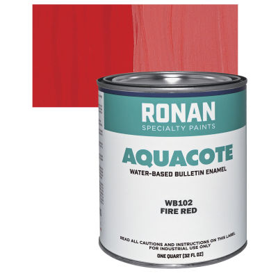 Ronan Aquacote Water-Based Acrylic Color - Fire Red, Quart