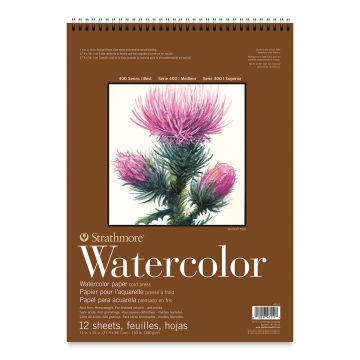 Strathmore 400 Series Watercolor Paper Pad - 11'' x 15'', Wire Bound, 12 Sheets