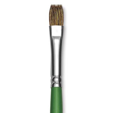 Open in modal - Blick Economy Sable Brush - Flat, Long Handle, Size 10 close up