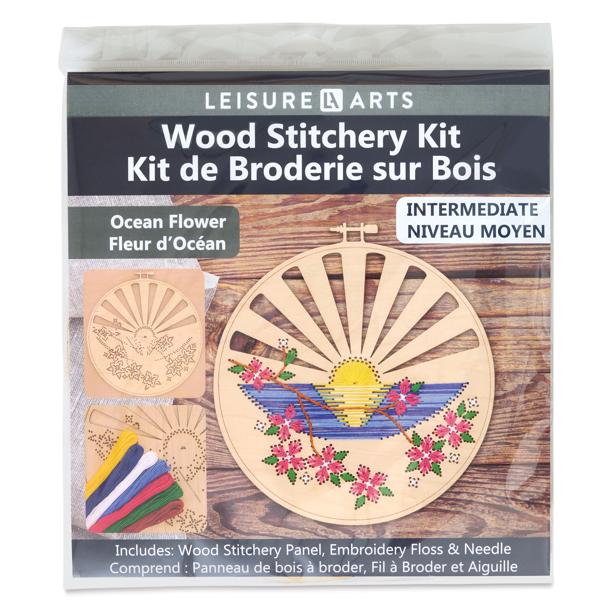 Wood Stitched String Art Kit with Shadow Box Vortex, Wooden Stitchery Kits for Craft Embroidery, Perfect for Intermediate Skill Level, Clear