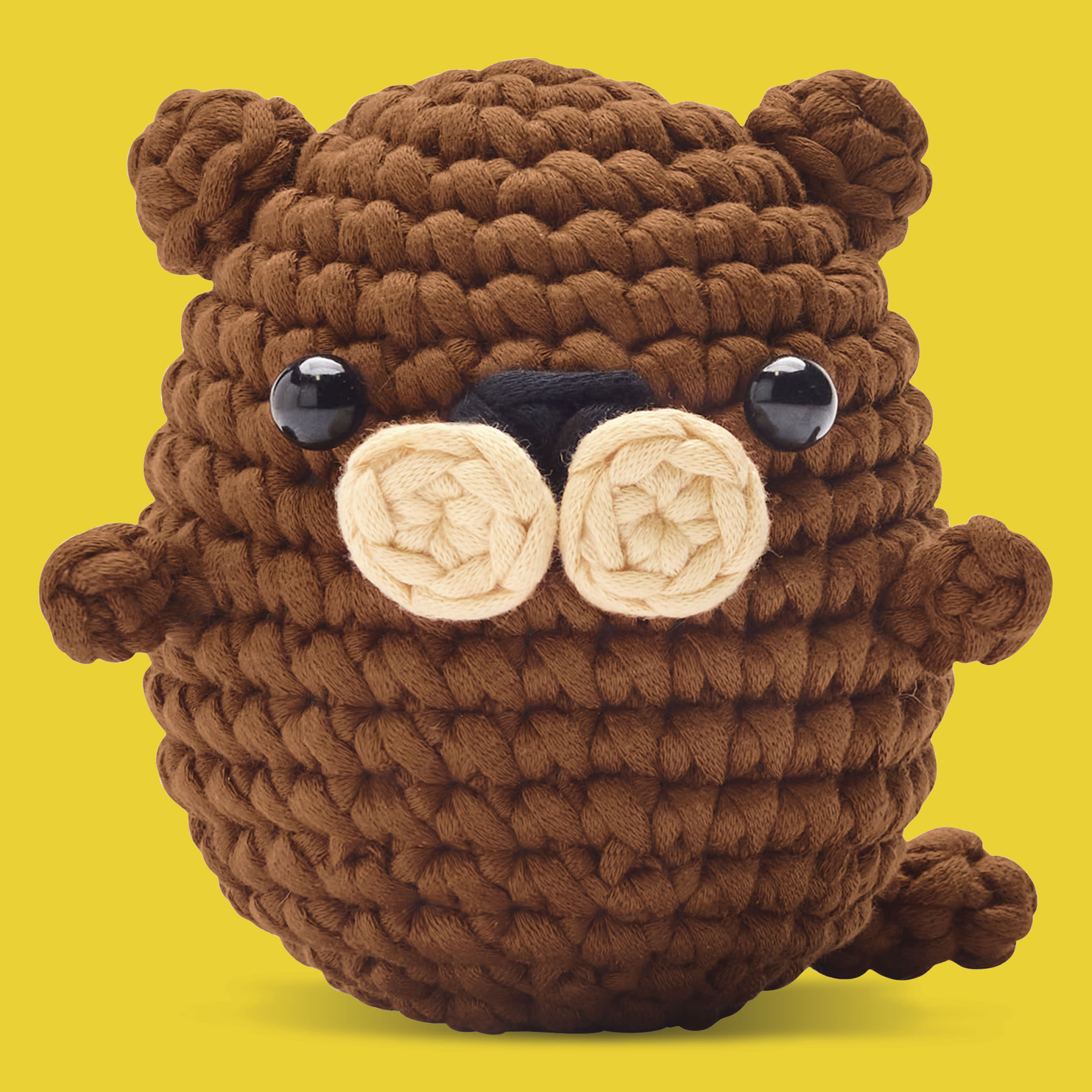 The Woobles Beginner Crochet Amigurumi Kit - Sea Otter, finished example