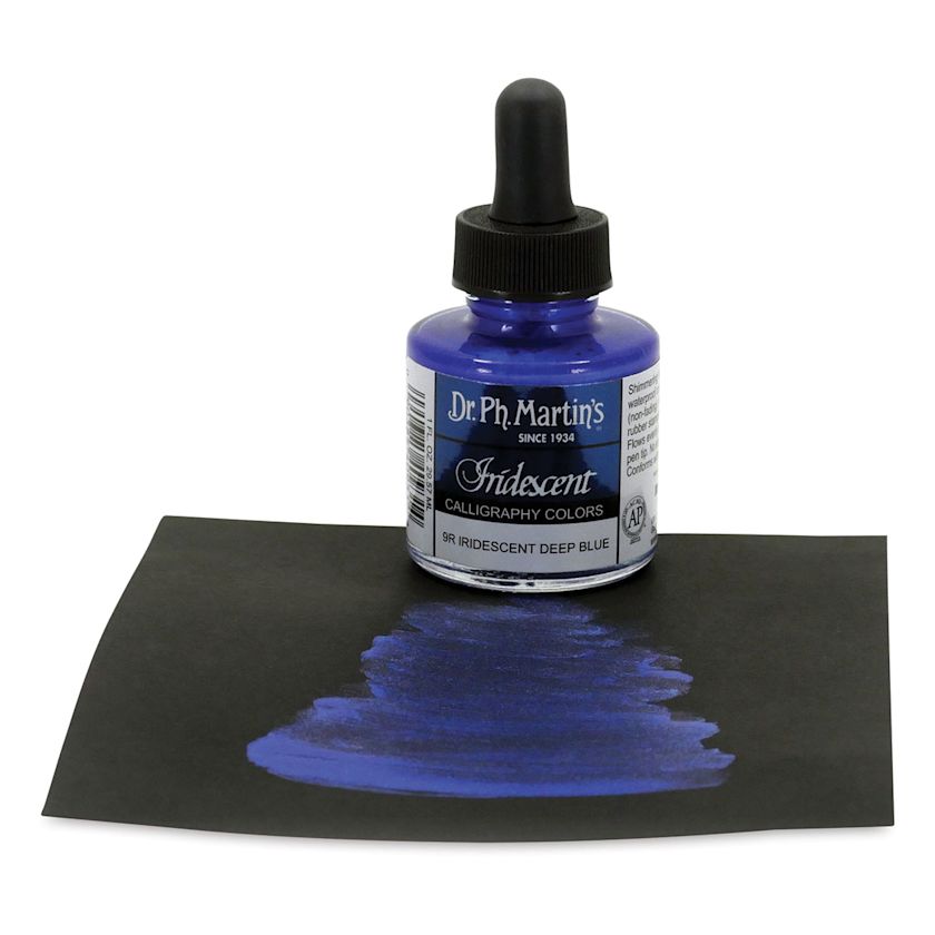 Dr. Ph. Martin's Iridescent Calligraphy Ink - Deep Blue, 1 oz | BLICK ...