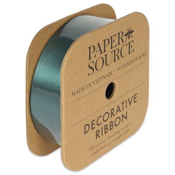 Open in modal - Paper Source Satin Ribbon - Spruce, 1" x 10 yds