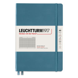 Leuchtturm1917 Squared Hardbound Notebook - Stone Blue, 5-3/4" x 8-1/4"