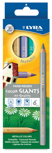 Lyra Color Giant Sets - Front of package of 6 Metallic Colors