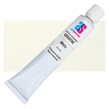 Open in modal - Art Spectrum Artists' Gouache - White, 22.5 ml tube and swatch