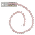 John Bead Earth's Jewels Quartz Beads - Rose Quartz, 8 mm, 16" Strand