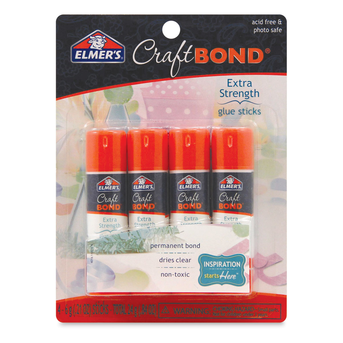 Glue Sticks Elmer's Craft Bond All-Temp 4 x .43 clear 10 count bag full  size