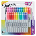 Sharpie Fine Point Permanent Markers - Glam Pop Colors, Set of 24
