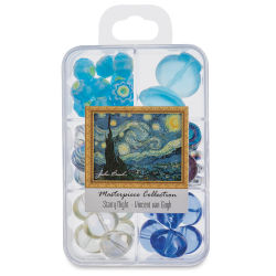 John Bead Masterpiece Collection Glass Bead Box - Starry Night/Vincent van Gogh (Front of packaging)