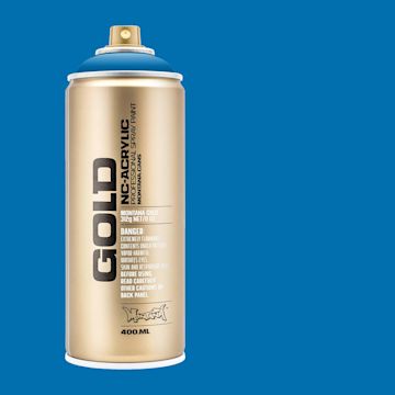 Open in modal - Montana Gold Acrylic Professional Spray Paint - Blue Magic, 400 ml (Spray can with color swatch)