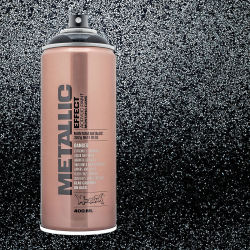 Montana Metallic Effect Spray Paint - Black, Spray Can with Swatch