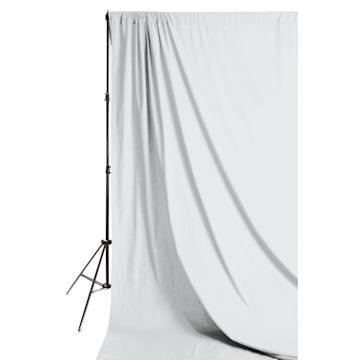Open in modal - Savage Solid Muslin Backdrops - White Backdrop draped over stand (sold separately)
