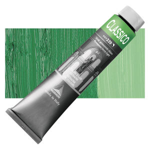 Maimeri Classico Oil Color - Permanent Green Light, 200 ml tube