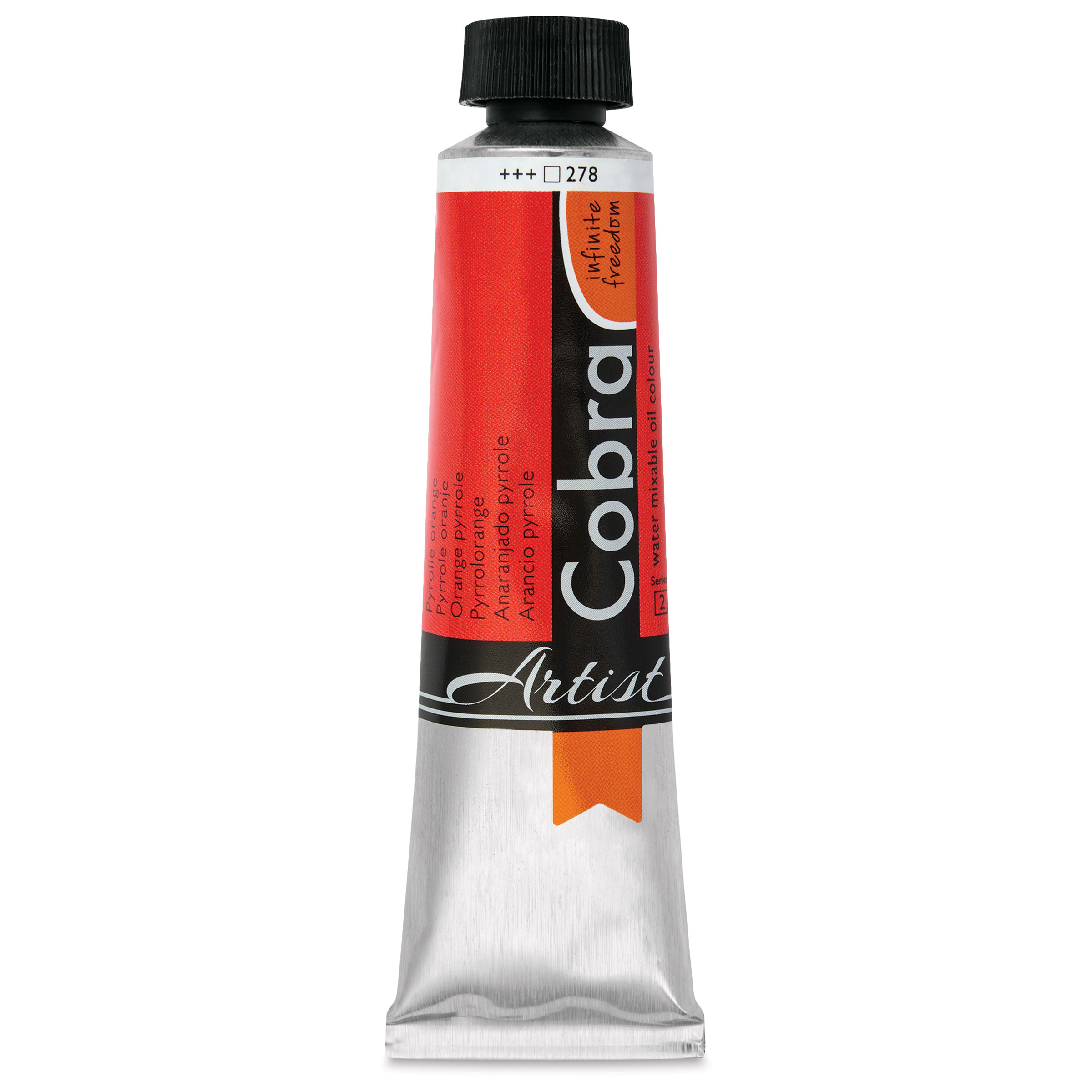 Cobra Artist Water Mixable Oil Paint - Pyrolle Orange, 40 ml tube ...