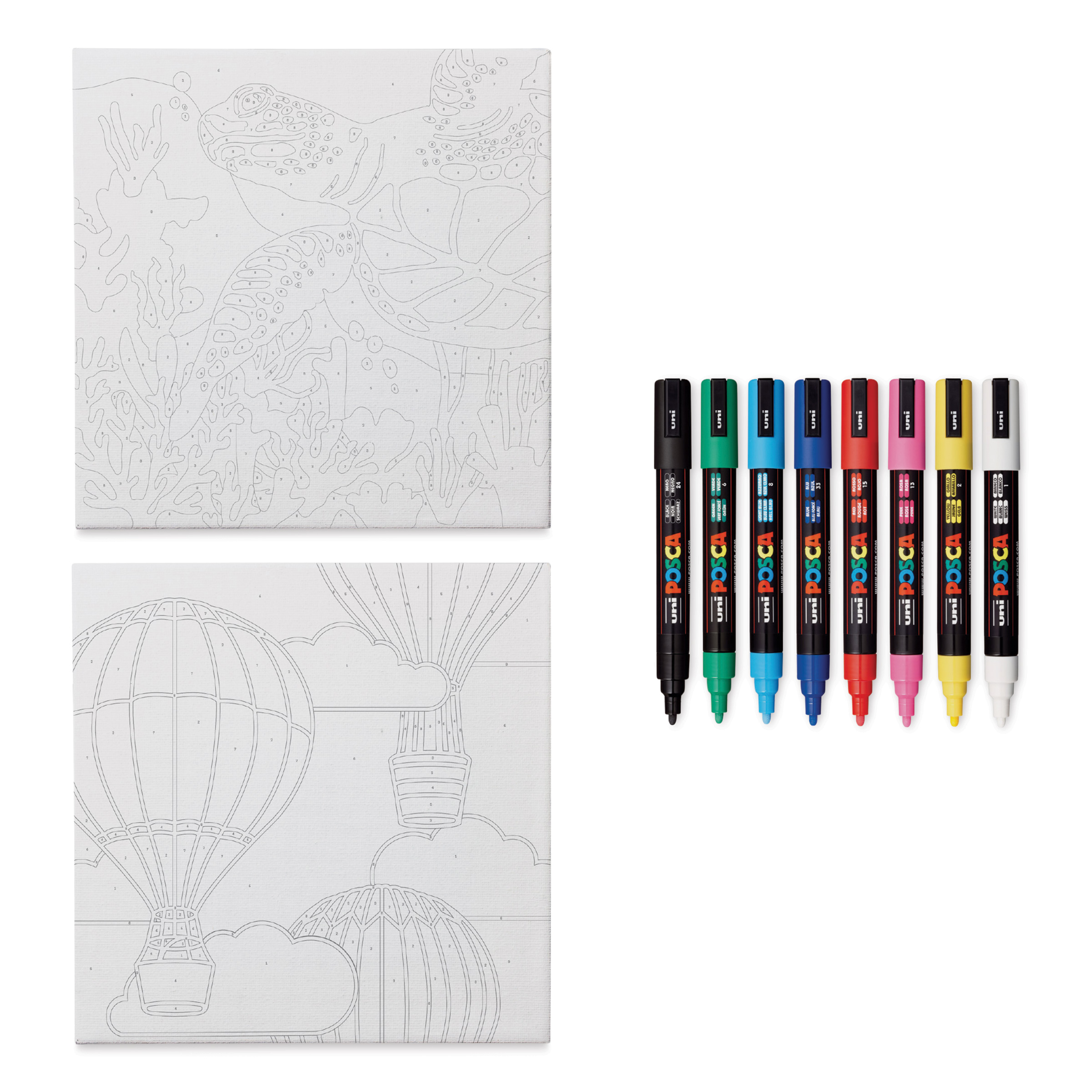 Posca Paint By Number Kit - Sea & Sky | BLICK Art Materials