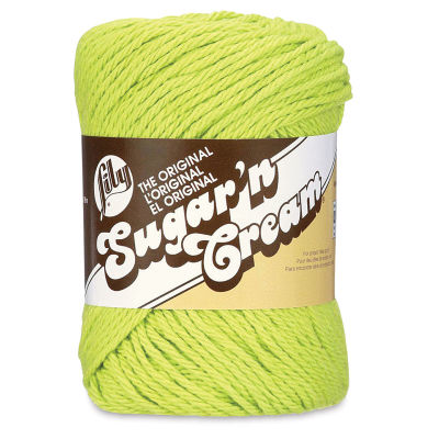Lily Sugar N' Cream Yarn - 2.5 oz, 4-Ply, Hot Green