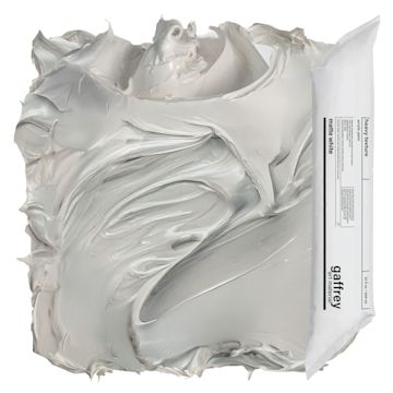 Open in modal - Gaffrey Heavy Body Texture Acrylic Paint - Matte White, 32 oz pouch and swatch