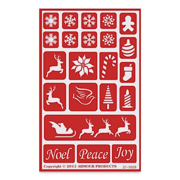Open in modal - Armour Over ‘N’ Over Glass Etching Stencil - Holiday Baubles