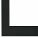 Crescent Select Conservation Solids Pre-Cut Mat - Deep Black, 4 ply, 11" x 14"