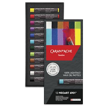 Open in modal - Caran d’Ache Neoart 6901 Pastels - Set of 12, Assorted Colors