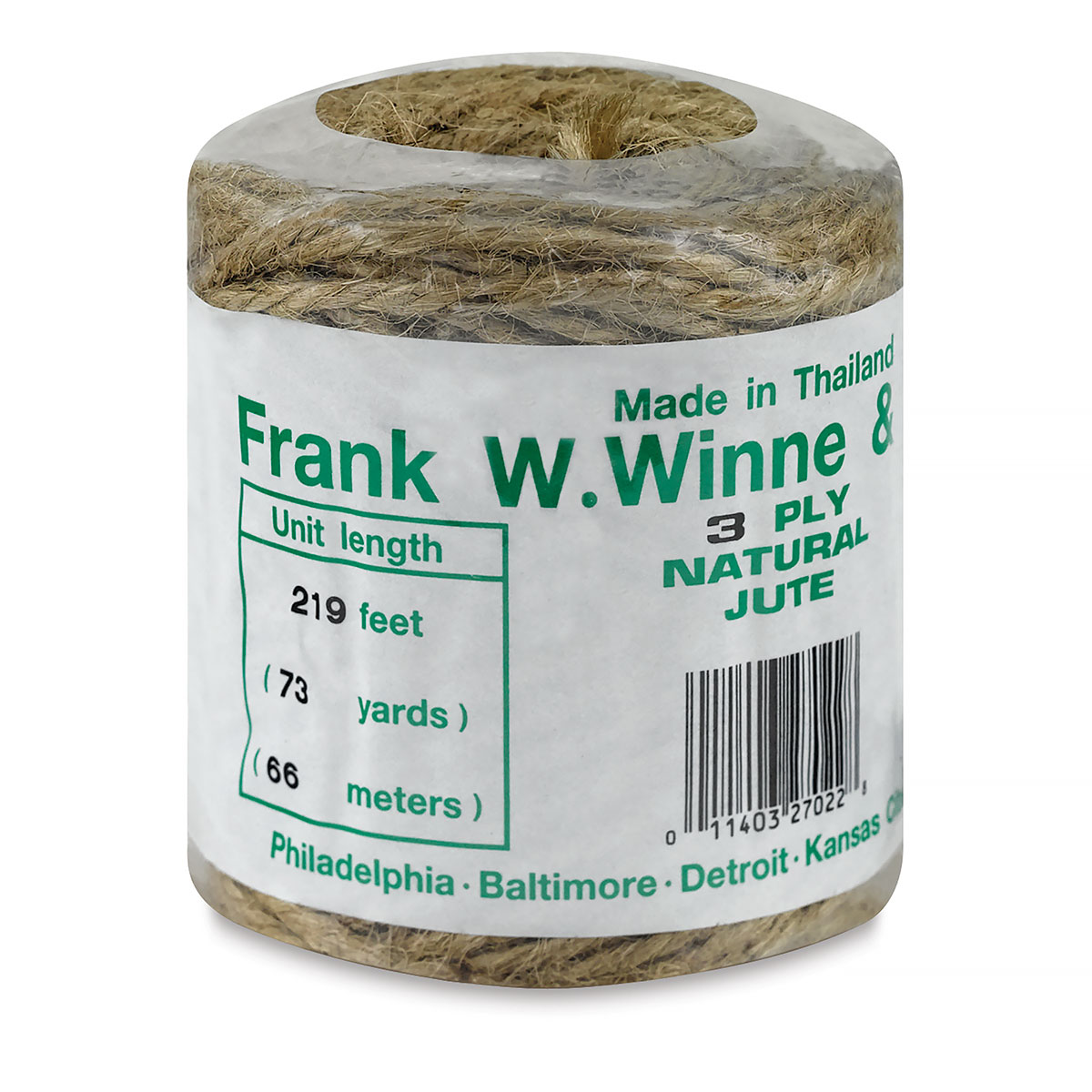 Frank Winne and Son Jute Twine - Natural, Ball, 4-Ply, 1420 ft