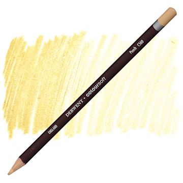 Open in modal - Derwent Coloursoft Pencil - Peach pencil and swatch