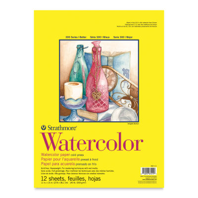 Strathmore 300 Series Watercolor Pad - 11" x 15", Cold Press, Tapebound