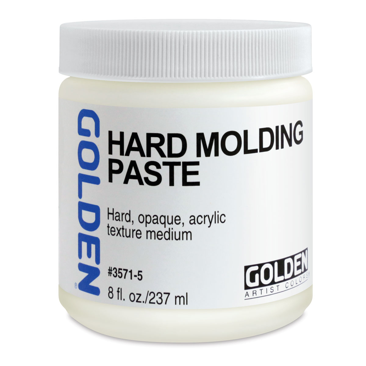 Golden Artist Color Hard Molding Paste for Acrylic Paint, Modeling Paste for Acrylic Paint, Opaque Acrylic Texture Paste, with Lumintrail Sticky