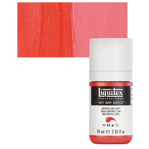 Liquitex Soft Body Artist Acrylics - Naphthol Red Light, 59 ml