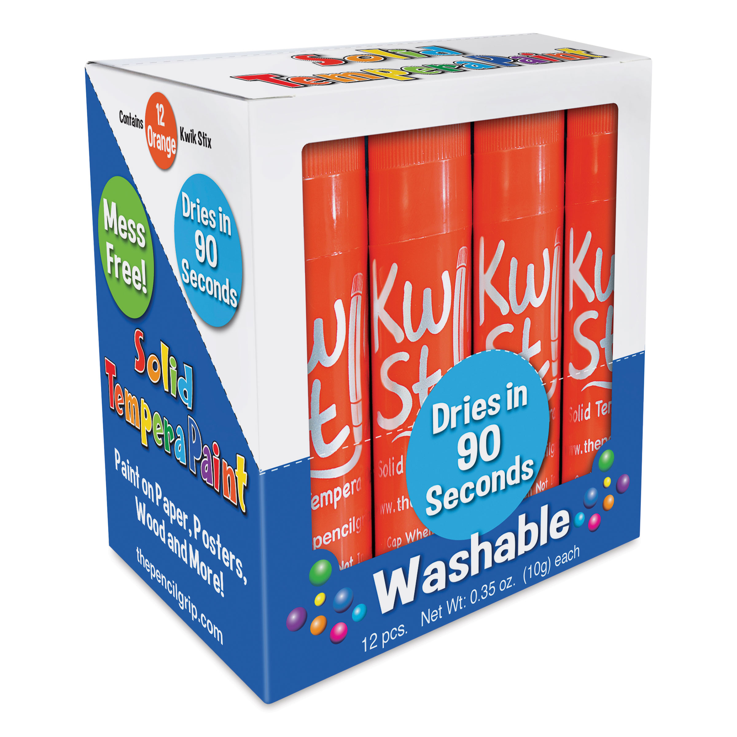 Kwik Stix™ Thin Stix™ Solid Tempera Paint - Assorted Pack of 24 Colors