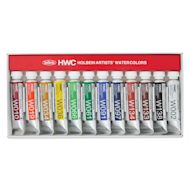 Holbein Artists' Watercolors - Set of 12, Assorted Colors, 5 ml Tubes