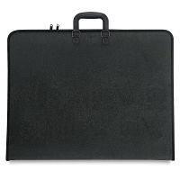 Black Art Portfolio Case Artist Carrying Case Artist Portfolios Case with  Shoulder Strap (19X14.7X1.5 Inches) 