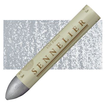 Open in modal - Sennelier Oil Pastel Grand - Iridescent Aluminum oil pastel and swatch