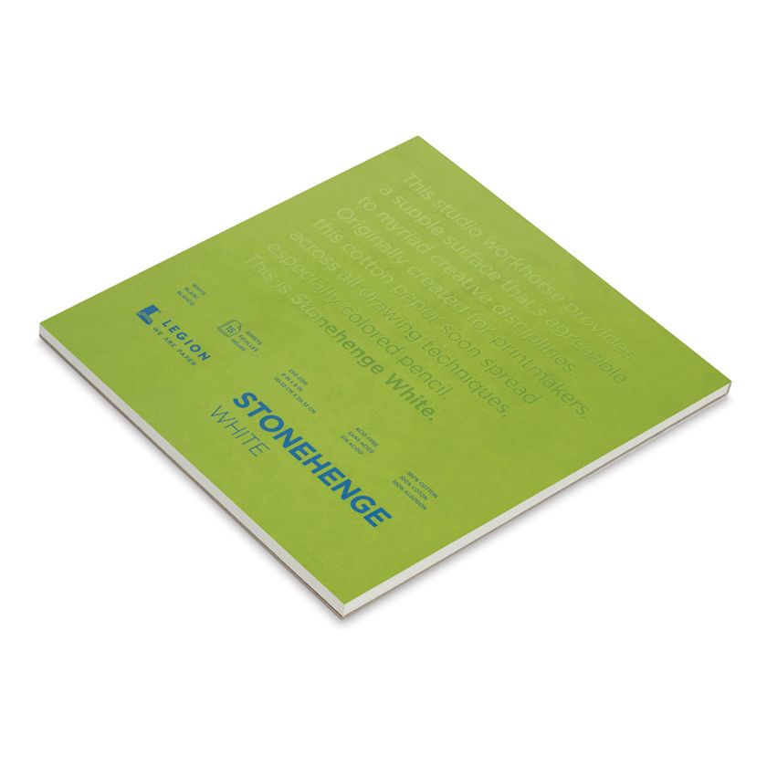 Legion Stonehenge Drawing Paper Pad 8" x 8", White, 15 Sheets BLICK